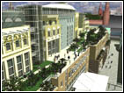 View of the garden on the roof in the 5-th storey level (project).