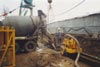 Возведение постоянной траншейной стены. Бетонирование панели