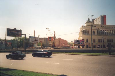 View of construction site from Arbat square side.