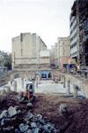 Blinding before concreting on the ground of the floor-slab above the -2nd storey on first half-part of the parking. Territory preparation before concreting on the ground of the roof-slab on second half-part of the parking.