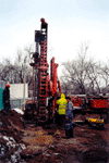 Plugging of Perhurovsky karst limestone roof in the diaphragm wall bases.